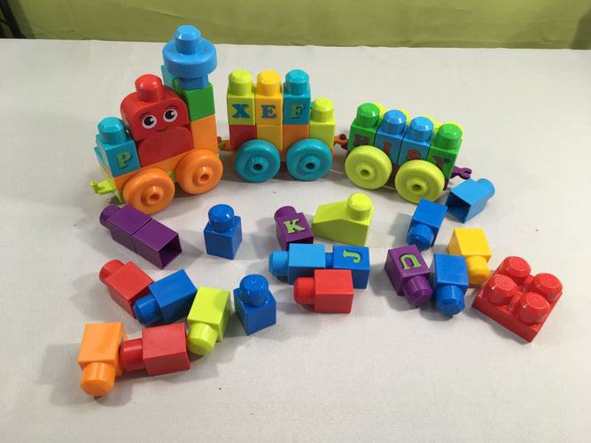 Train de l'alphabet - alphabet complet - Mega Bloks, moins cher chez Petit Kiwi