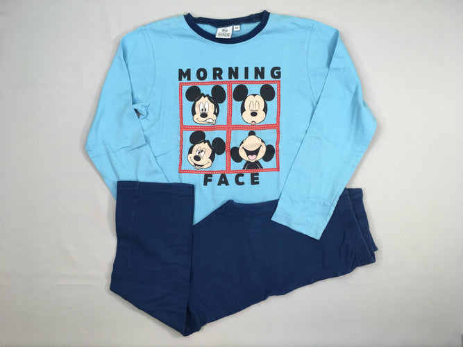 Pyjama 2pcs jersey bleu Morning Mickey, moins cher chez Petit Kiwi