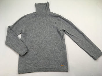 Pull col roulé gris