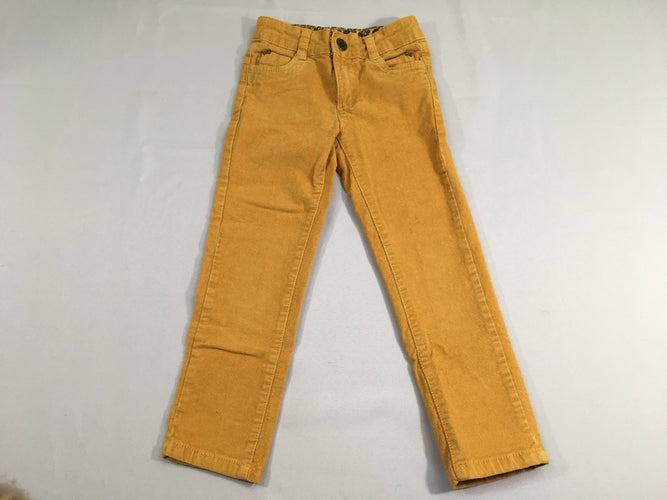 Pantalon velours ras orange, moins cher chez Petit Kiwi