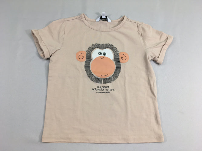 T-shirt m.c rose singe, moins cher chez Petit Kiwi