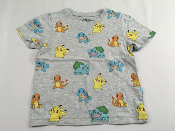 T-shirt m.c gris chiné Pokemon
