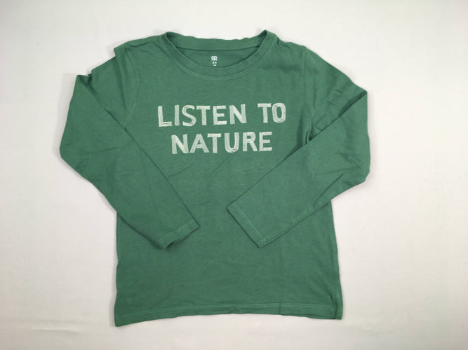 T-shirt m.l vert Listen to, moins cher chez Petit Kiwi