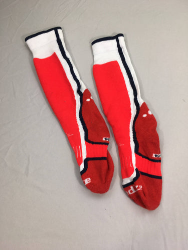 Chaussettes de ski rouge/blanc 31-38, moins cher chez Petit Kiwi