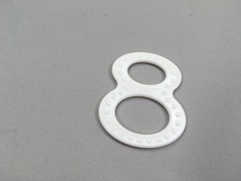 Anneau de dentition plastique 8 blanc