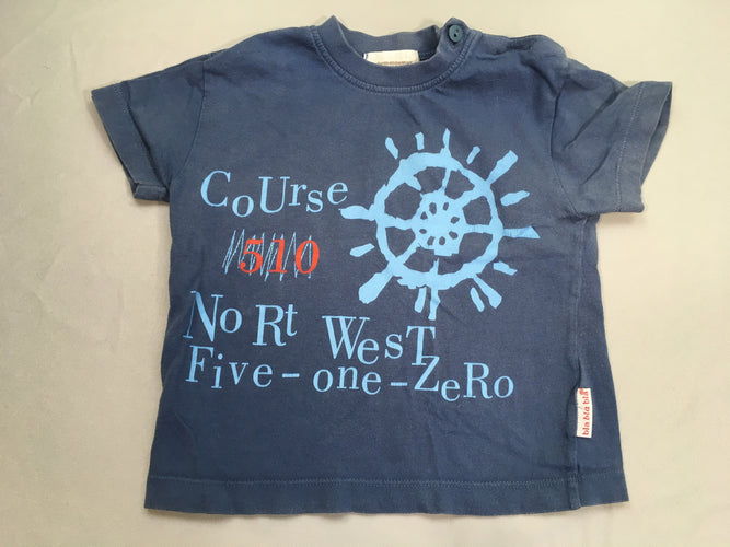 T-shirt m.c bleu navigation, moins cher chez Petit Kiwi