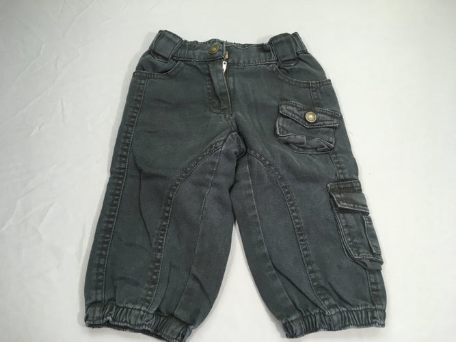 Pantalon 3/4 gris foncé, moins cher chez Petit Kiwi