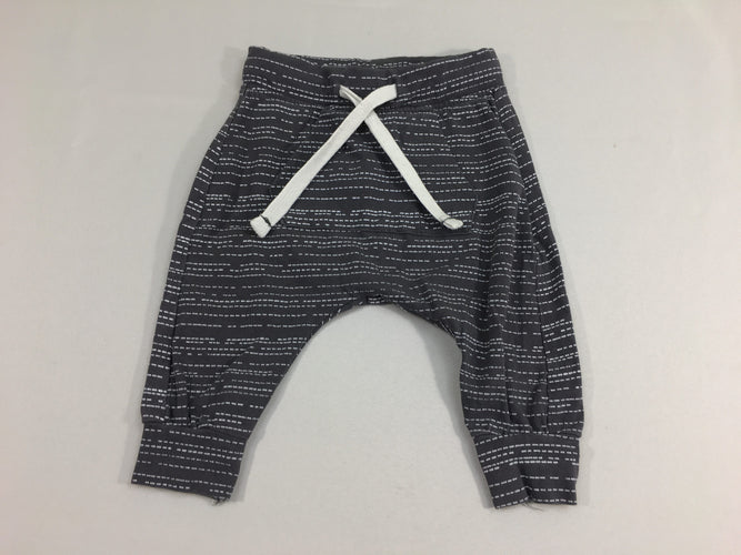 Pantalon jersey gris foncé traits, moins cher chez Petit Kiwi