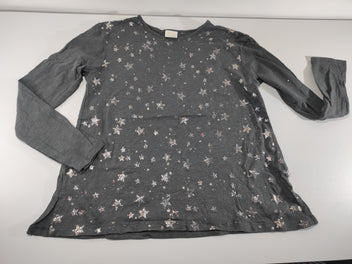 T-shirt m.l gris anthracite , étoiles  pailletées