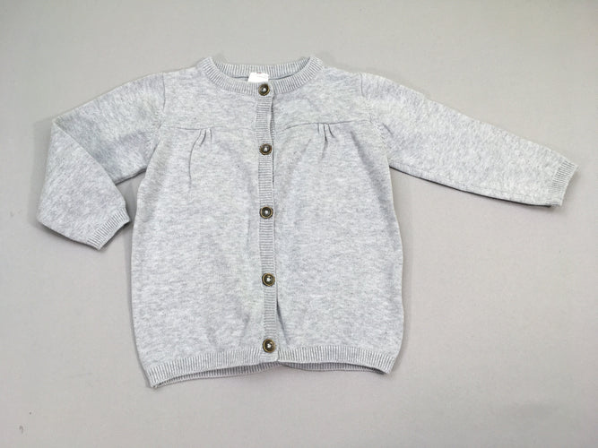 Gilet gris, moins cher chez Petit Kiwi