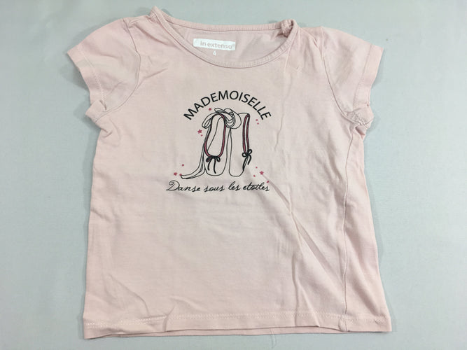T-shirt m.c rose Mademoiselle, moins cher chez Petit Kiwi