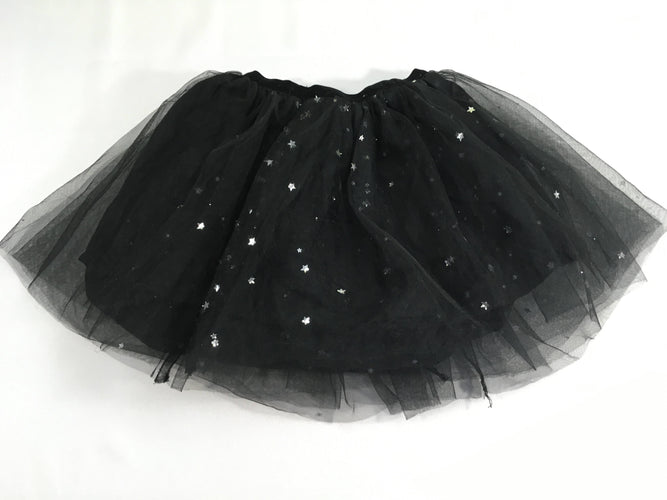 Jupe noire tulle étoiles argentée, moins cher chez Petit Kiwi