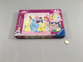 3 puzzles princesses, 49pcs +5a - complet