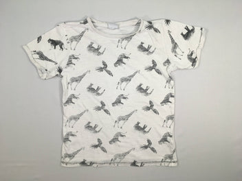 T-shirt m.c blanc flammé animaux