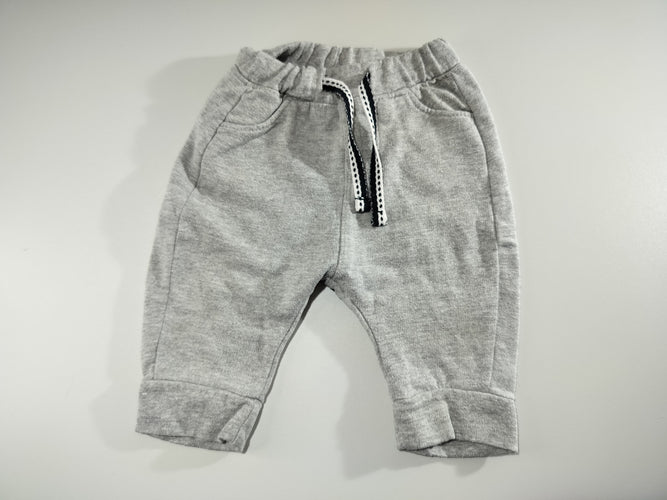 Pantalon gris  clair flammé, intérieur polar , légèrement bouloché, moins cher chez Petit Kiwi