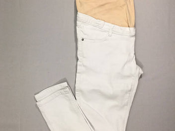 Pantalon de grossesse blanc/saumon  (38)