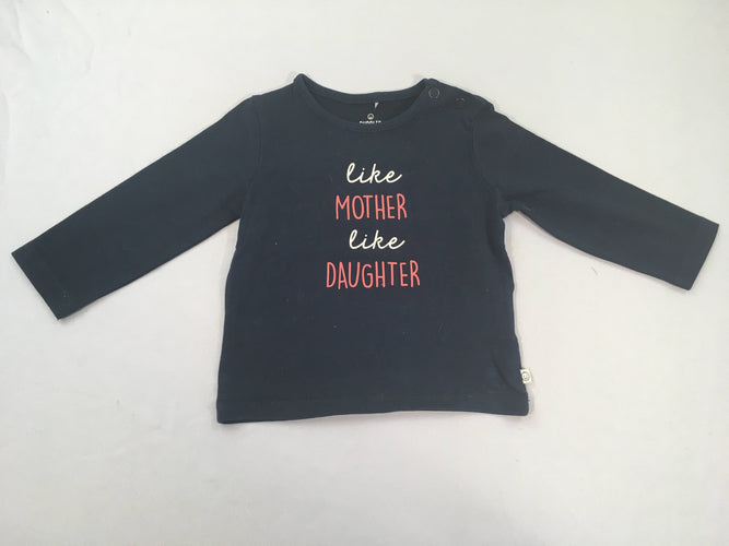 T-shirt m.lbleu marine "like mother, like daughter", moins cher chez Petit Kiwi