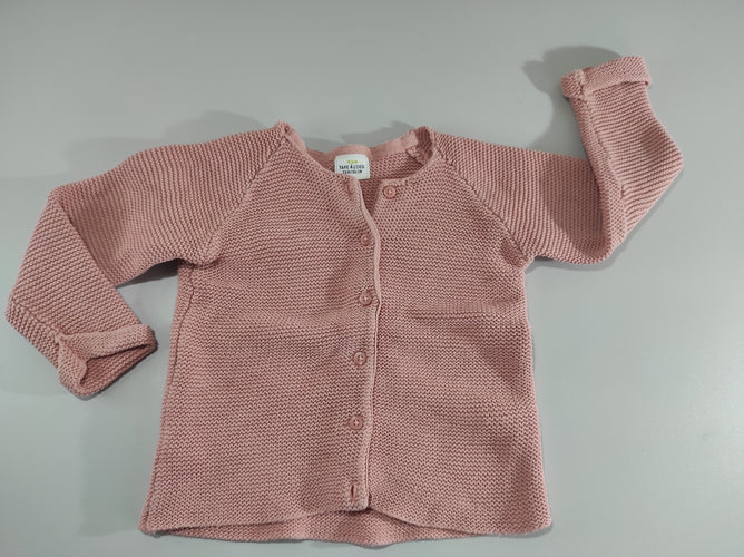 Gilet maille rose seconde main occasion pour 4.50 Petit Kiwi