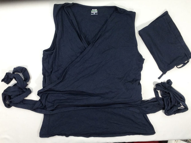 T-shirt de portage s.m bleu foncé, écharpe de portage intégrée, moins cher chez Petit Kiwi