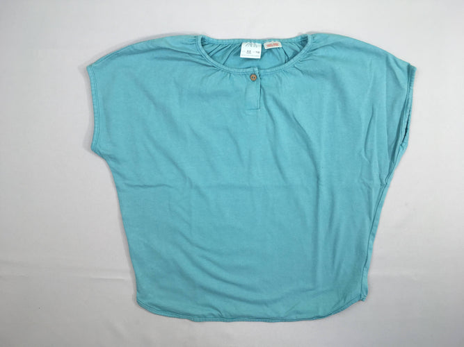 T-shirt oversized m.c bleu clair bouton, moins cher chez Petit Kiwi