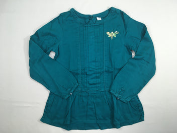 Blouse m.l bleu canard libellule sequins