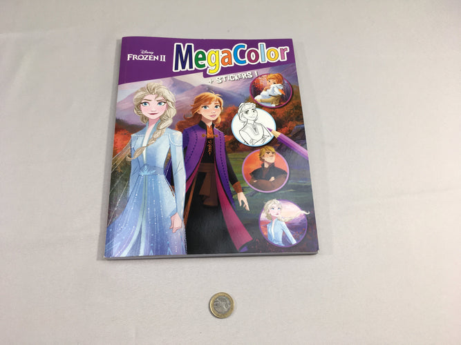 Frozen II, megacolor + stickers, moins cher chez Petit Kiwi
