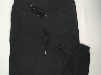 Pantalon noir taille et chevilles élastiques