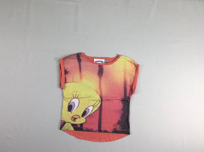 T-shirt m.c orange Looney, moins cher chez Petit Kiwi