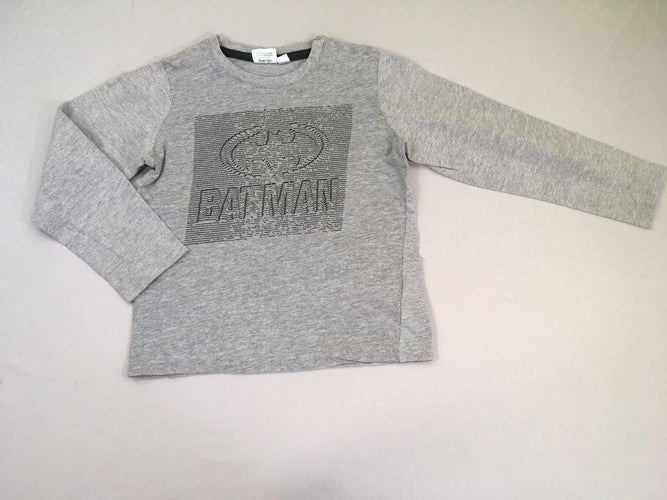 T-shirt m.l gris flammé Batman, moins cher chez Petit Kiwi