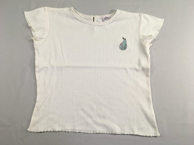 T-shirt m.c texturé blanc poire, moins cher chez Petit Kiwi