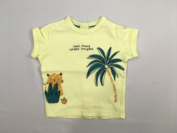 T-shirt m.c jaune flammé palmier