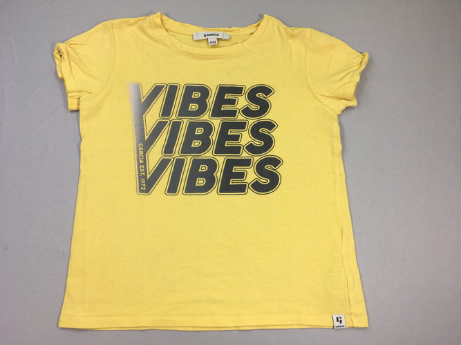 T-shirt m.c jaune Vibes, moins cher chez Petit Kiwi