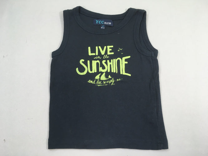 Débardeur bleu marine Sun Shine, moins cher chez Petit Kiwi