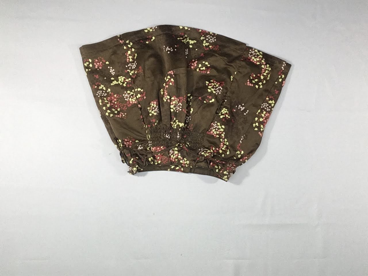 Jupe brun motifs satiné