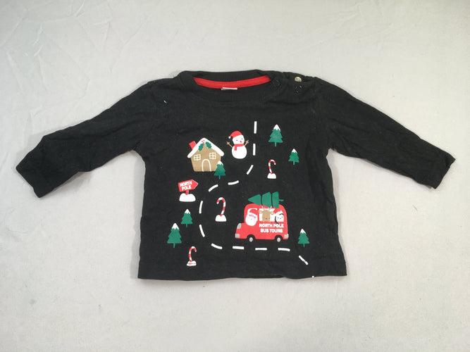 T-shirt m.l noir Noël, moins cher chez Petit Kiwi