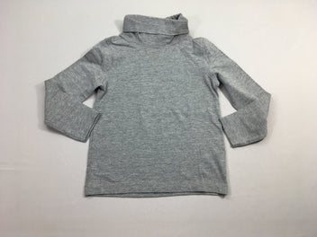 T-shirt col roulé gris chiné