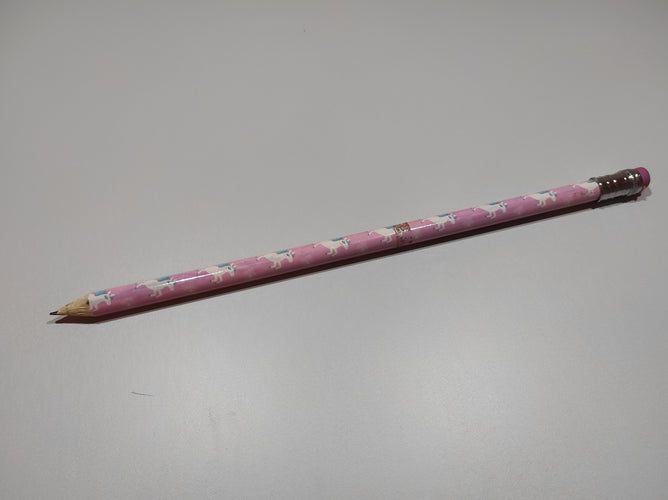 Grand crayon rose licorne env 38cm, moins cher chez Petit Kiwi