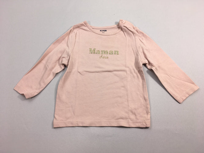 T-shirt m.l rose Maman, moins cher chez Petit Kiwi