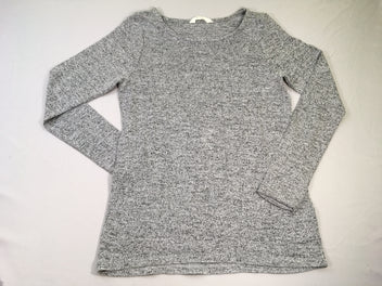 Pull fin gris chiné