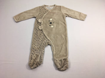 Pyjama velours brun ourson