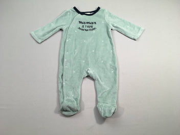 Pyjama velours bleu maman