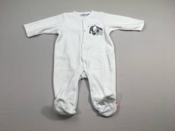 Pyjama velours blanc éléphant