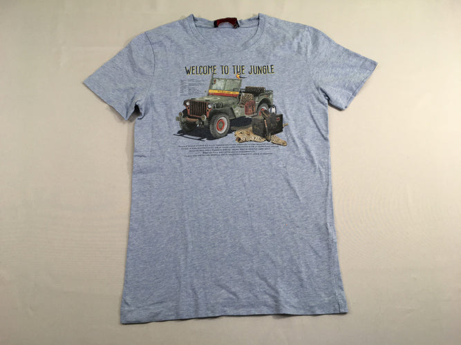 T-shirt m.c bleu flammé safari, moins cher chez Petit Kiwi