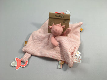 NEUF Doudou rose Lola & Paco, coton bio