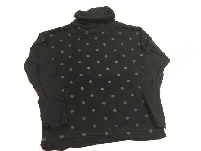 T-shirt m.l col roulé noir pois, moins cher chez Petit Kiwi