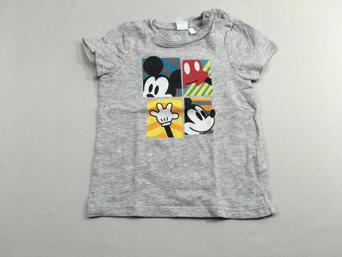 T-shirt m.c gris Mickey, moins cher chez Petit Kiwi