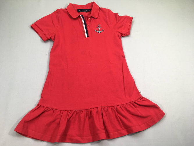 Robe polo m.c rouge encre, moins cher chez Petit Kiwi
