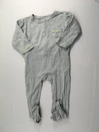 Pyjama gris côtelé boutons-poche, moins cher chez Petit Kiwi