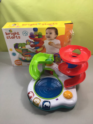 Bright stars spin n'slide ball popper, 12-36m, à tester avec grosses piles, moins cher chez Petit Kiwi