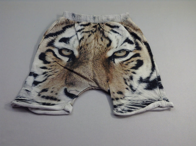 Short molleton gris tigre, Popupshop, moins cher chez Petit Kiwi